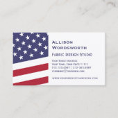 American Flag - Fêtez le Carte de visite américain (Devant)