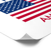 American Flag Fiers Poster américain (Coin)