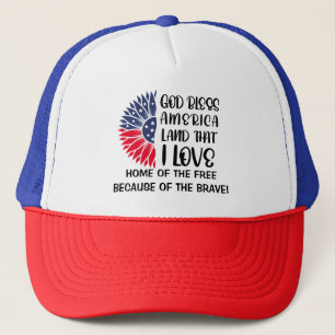 American Flag Flower met oprechte zegen Trucker Pet