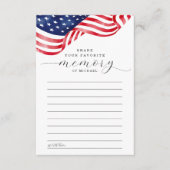 American Flag Funeral Partager une carte mémoire (Devant)