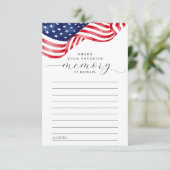 American Flag Funeral Partager une carte mémoire (Debout devant)