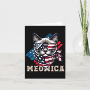 American Flag Funny Cat Meme Patriotic Meowica Ver Kaart