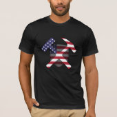 American Flag Geology Rock Hammer Logo T-shirt (Voorkant)