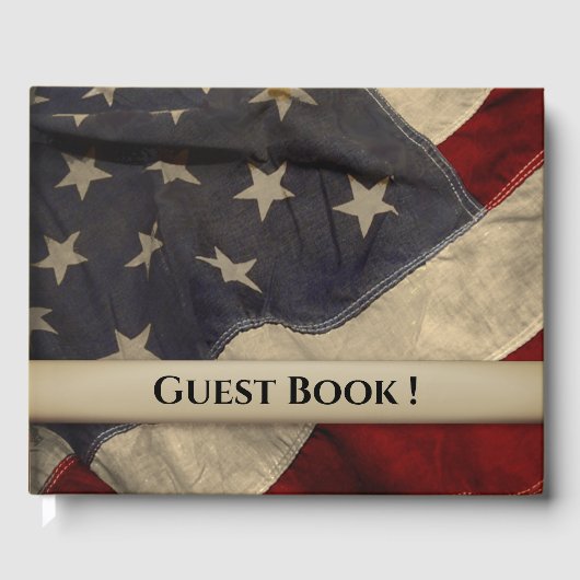 American Flag gepersonaliseerd gastenboek (Voorkant)