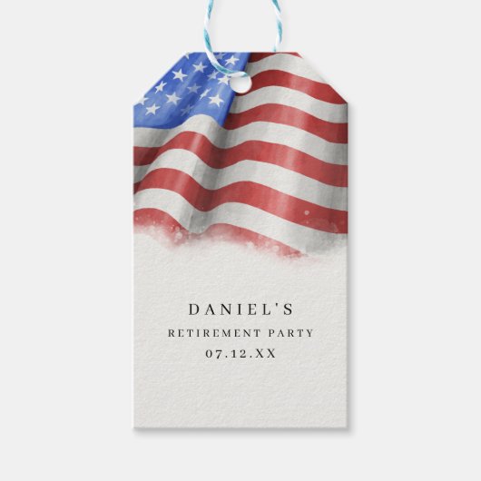 American Flag Gift Label Cadeaulabel (Voorkant)