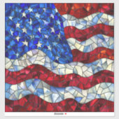 American Flag Glas in lood Vinyl Sticker (Vel)