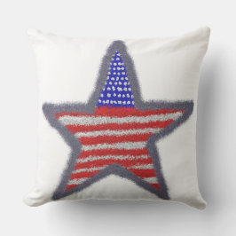 American Flag glitter star Buitenkussen