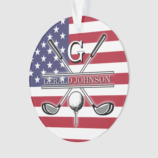 American Flag Golf Monogramme Design (devant)