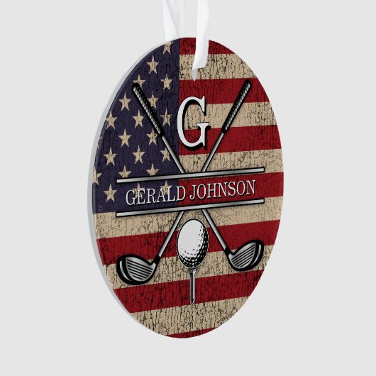 American Flag Golf Monogramme Design (devant)