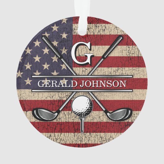 American Flag Golf Monogramme Design (dos)