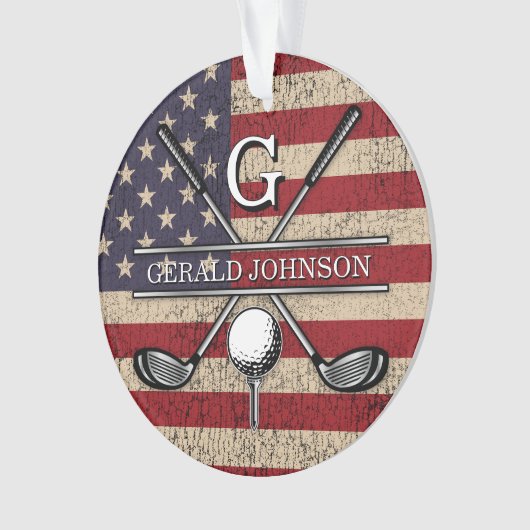 American Flag Golf Monogramme Design (devant)