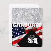 American Flag Graduation Class of 2025 Invitation (Devant / Derrière)