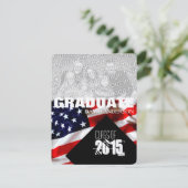 American Flag Graduation Class of 2025 Invitation (Debout devant)