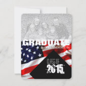 American Flag Graduation Class of 2025 Invitation (Devant)