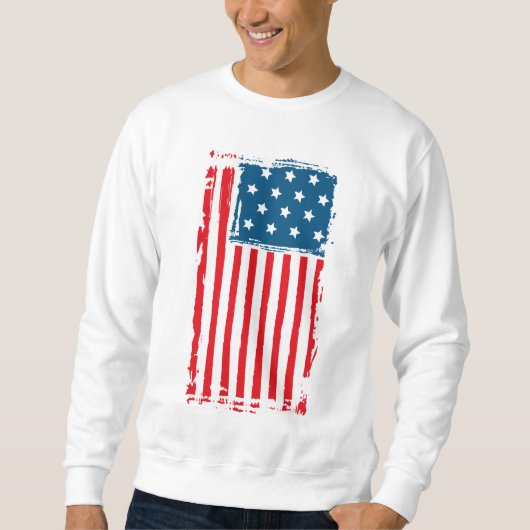American Flag Grunge Vintage Tshirt (Devant)