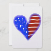 American Flag hart Feestdagenkaart (Voorkant)