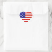 AMERICAN FLAG HART STICKER (Tas)