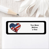 American Flag Heart Etiket (Insitu)