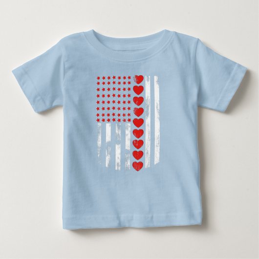 American Flag Heart Familie Matching Outfit (Voorkant)