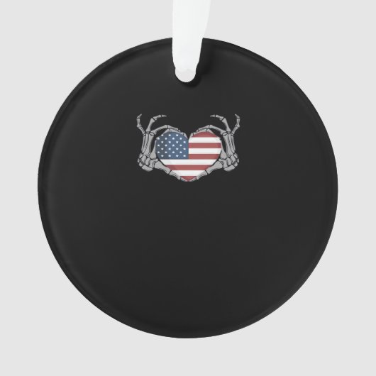 American Flag Heart Fitted Ornament (voorkant)