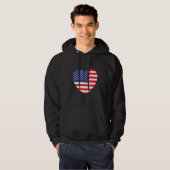 American Flag Heart Hoodie (Voorkant volledig)