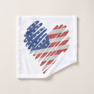 American Flag Heart Rouge Blanc Bleu bleu mignon 4