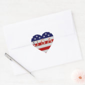 American Flag Heart Sticker (Envelop)