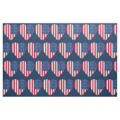 American Flag Hearts Fabric Stof (Fat Quarter)