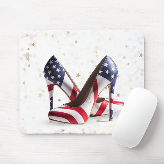 American Flag High Heel Shoes Muismat (Met muis)