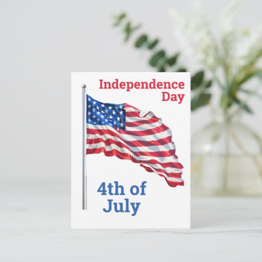 American Flag Independence Day Briefkaart (Staand voorkant)