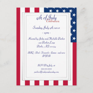 American Flag - Invitations du parti 4 juillet