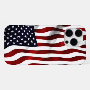 American Flag iPhone Case Rippling Design 16 Pro Max Hoesje