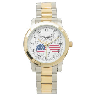 American Flag Kat horloge