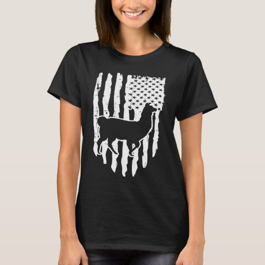 American Flag Llama T-shirt (Voorkant)