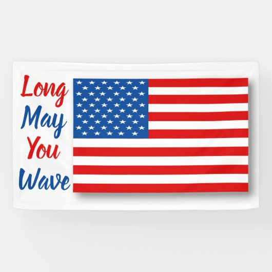 American Flag Long May You Wave Personated Spandoek (Horizontaal)