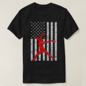 American Flag Love Softball FastPitch Pitcher Gift T-shirt (Design voorkant)