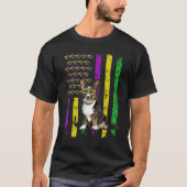 American Flag Mardi Gras Dog Festival Puppy Lover T-shirt (Voorkant)