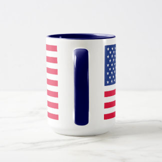 American Flag Mok Blauw handvat