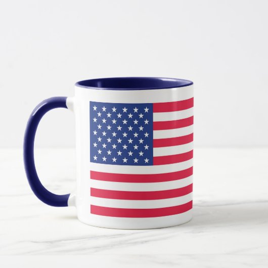 American Flag Mok met blauw handvat (Links)