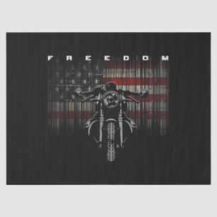 American Flag Motorcycle Freedom Tissuepapier