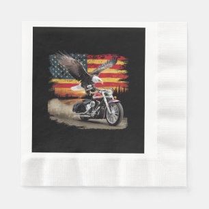 American Flag Motorfiets Tshirt USA Flag Biker Ret Servet