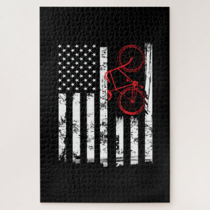 American flag Mountain Biking and Cycling sport Legpuzzel