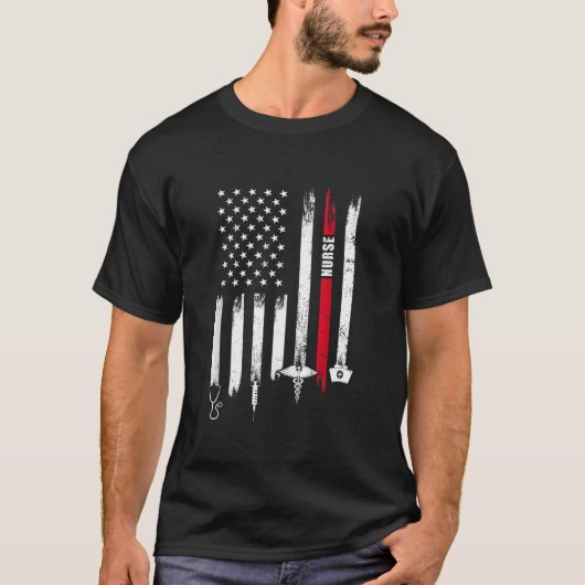 American Flag Nurse Day T-shirt (Voorkant)