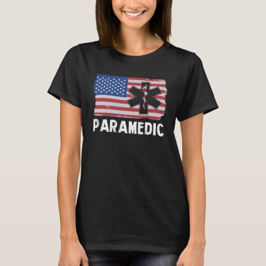 American Flag Paramedic T-shirt (Voorkant)