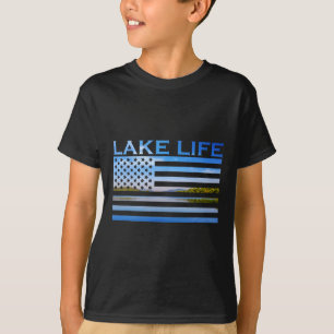 American Flag Patriot Viste bij het meer Dit is T-shirt