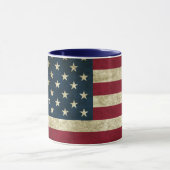 American Flag Patriotic Coffee Mok (Midden)