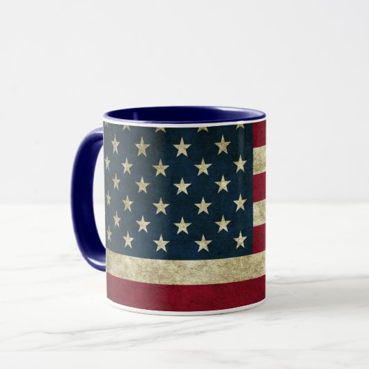 American Flag Patriotic Coffee Mok (Voorkant links)