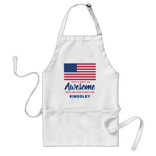 American Flag Patriotic Geweldige Grill Master Standaard Schort