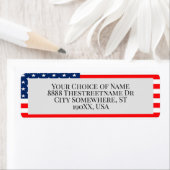 American Flag Patriotic U.S. Home Etiket (Insitu)