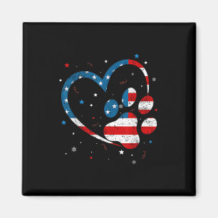 American Flag Patriottische Hond & Kamp; Kattenpoo Magneet